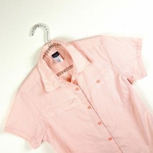 Patagonia Blush Pink Gingham Button Down